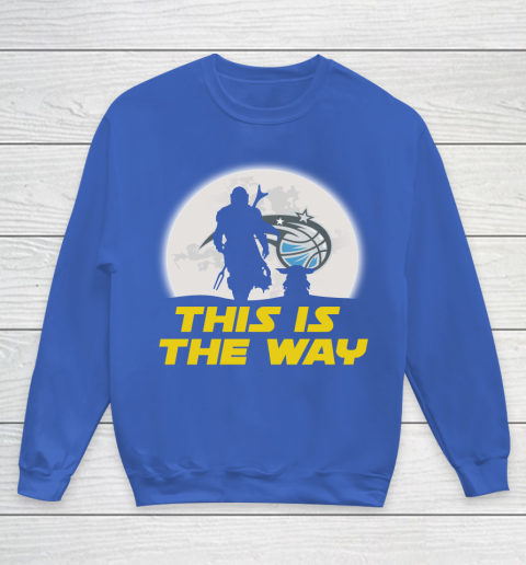 Orlando Magic NBA Basketball Star Wars Yoda And Mandalorian This Is The Way Youth Sweatshirt 6