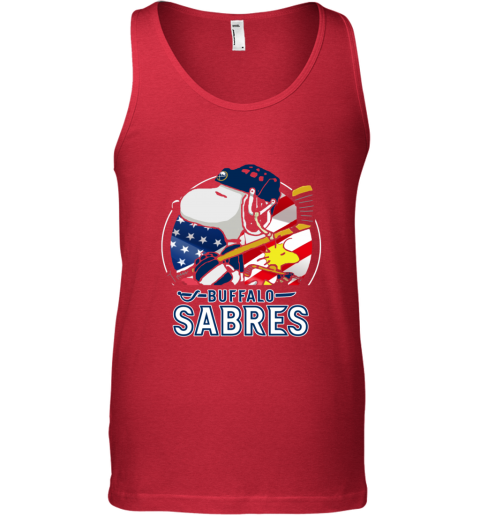 0tt8 buffalo sabres ice hockey snoopy and woodstock nhl unisex tank 17 front red