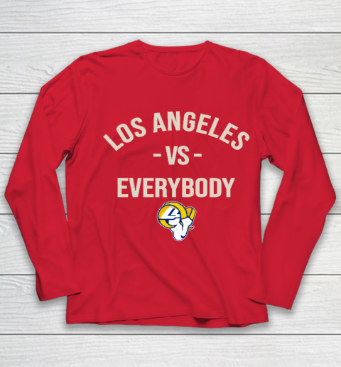 Los Angeles Rams Vs Everybody Youth Long Sleeve - Image 9