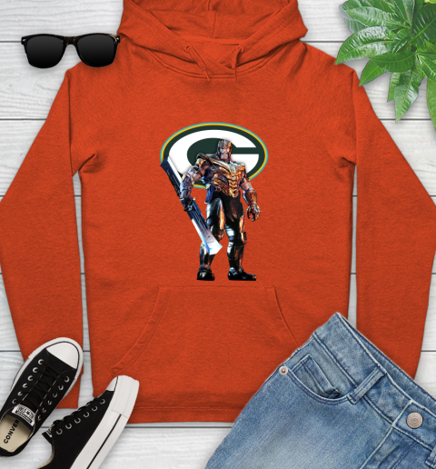 NFL Thanos Gauntlet Avengers Endgame Football Green Bay Packers Youth Hoodie 5