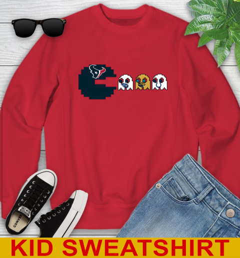 Houston Texans NFL Football Pac Man Champion Youth Sweatshirt 8