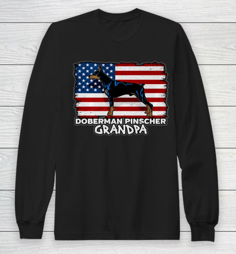 Grandpa Funny Gift Apparel  Mens Doberman Pinscher Grandpa Long Sleeve T-Shirt