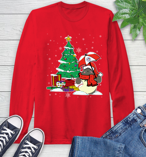 Toronto Blue Jays MLB Baseball Cute Tonari No Totoro Christmas Sports Long Sleeve T-Shirt 11