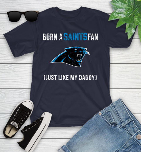 NFL Carolina Panthers Football Loyal Fan Just Like My Daddy Shirt Youth T-Shirt 2