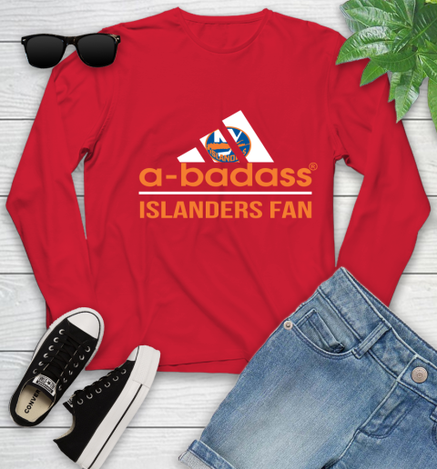NHL A Badass New York Islanders Fan Adidas Hockey Sports Youth Long Sleeve 11
