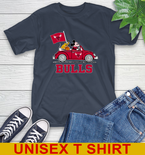 NBA Basketball Chicago Bulls Pluto Mickey Driving Disney Shirt T-Shirt 4