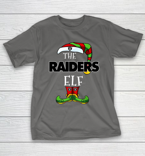 Oakland Raiders Christmas ELF Funny NFL T-Shirt 8
