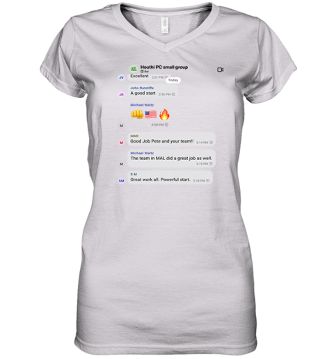 Houthi PC Small Group Chat Women's V-Neck T-Shirt
