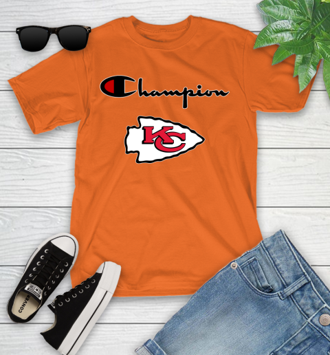 NFL Football Kansas City Chiefs Champion Shirt Youth T-Shirt 4