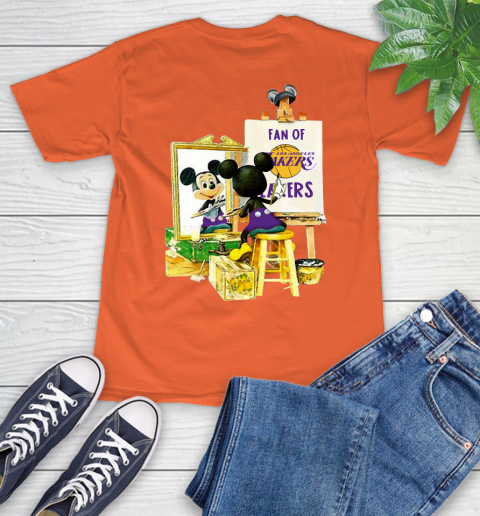 NBA Basketball Los Angeles Lakers Mickey Drawing Shirt 5 NBA Basketball Los Angeles Lakers Mickey Drawing Shirt - Image 5