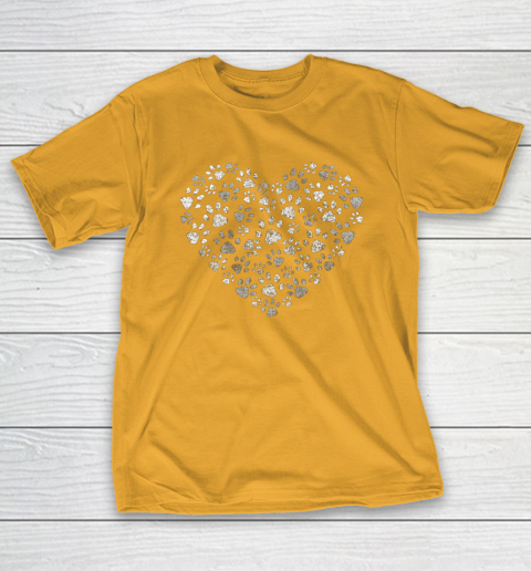 Dog Mom T Shirt Cool Paw Print Heart Women Men Dog Lovers T-Shirt 2