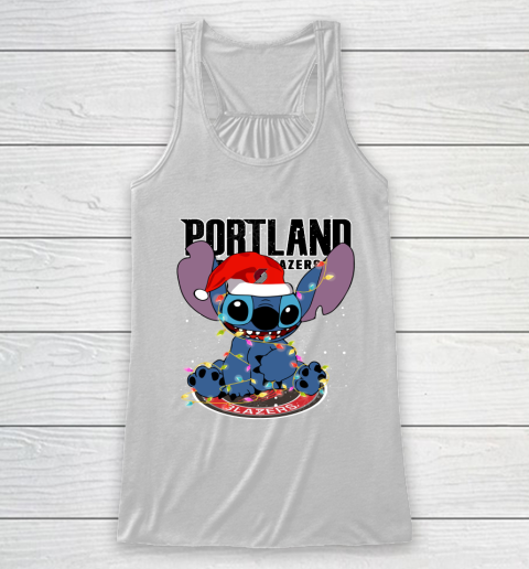 Portland Trail Blazers NBA noel stitch Basketball Christmas Racerback Tank