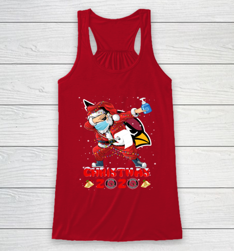Arizona Cardinals Funny Santa Claus Dabbing Christmas 2020 NFL Racerback Tank 4