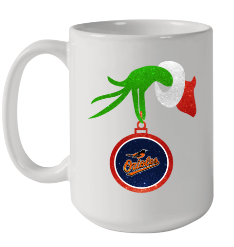 Baltimore Orioles Grinch Merry Christmas MLB Baseball Ceramic Mug 15oz