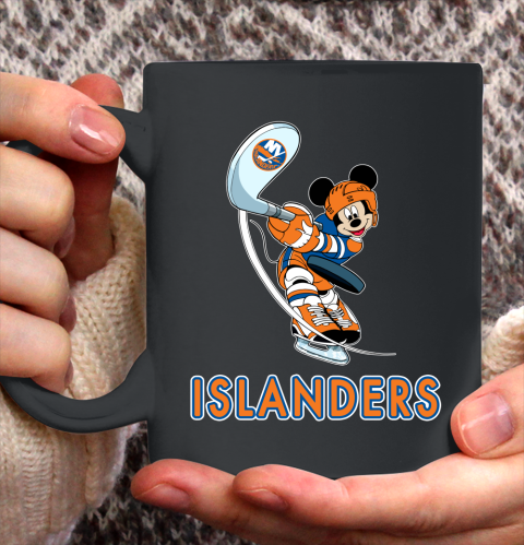 NHL Hockey New York Islanders Cheerful Mickey Mouse Shirt Ceramic Mug 15oz