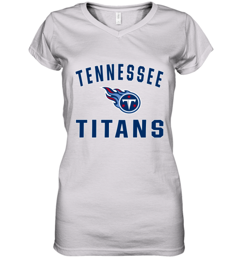 Tennessee Titans NFL Pro Line by Fanatics Branded Light Blue Victory Women's V-Neck T-Shirt