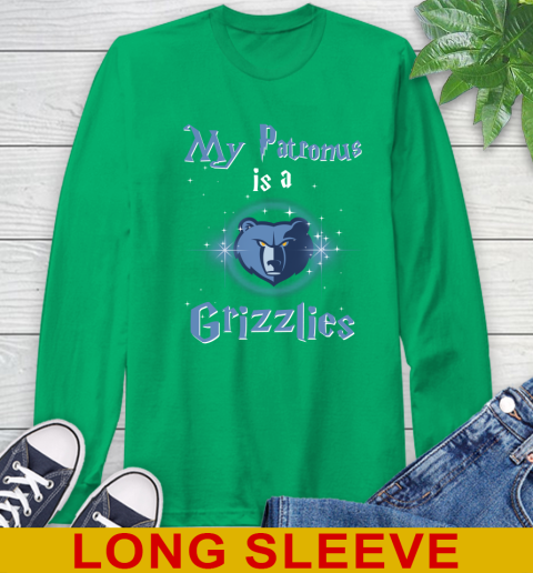 NBA Basketball Harry Potter My Patronus Is A Memphis Grizzlies Long Sleeve T-Shirt 8