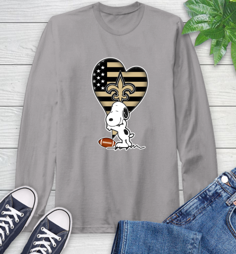 New Orleans Saints NFL Football The Peanuts Movie Adorable Snoopy Long Sleeve T-Shirt 6