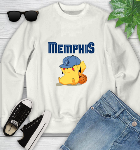 NBA Pikachu Basketball Sports Memphis Grizzlies Youth Sweatshirt