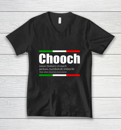 Chooch Shirt  Chooch Italian Slang Funny Sayings Italy Humor V-Neck T-Shirt