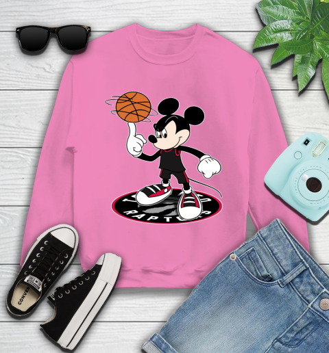 NBA Basketball Toronto Raptors Cheerful Mickey Disney Shirt not broken the mould Youth Sweatshirt 6