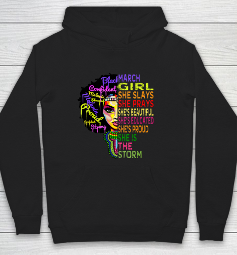 Womens March Birthday Girl Queens are Born in March Hoodie