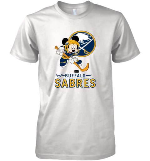 NHL Hockey Mickey Mouse Team Buffalo Sabres Premium Men's T-Shirt