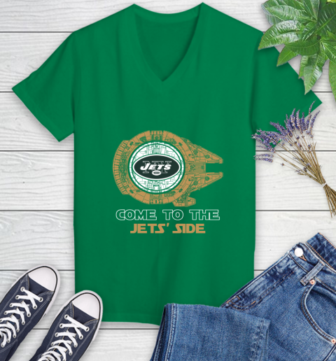 NFL Come To The New York Jets Wars Football Sports Women's V-Neck T-Shirt 5