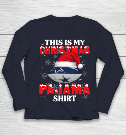 Dallas Cowboys This Is My Christmas Pajama Shirt NFL Youth Long Sleeve - Image 3