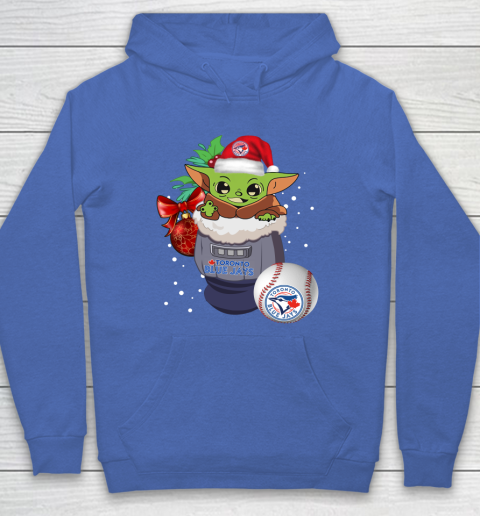 Toronto Blue Jays Christmas Baby Yoda Star Wars Funny Happy MLB Hoodie 9