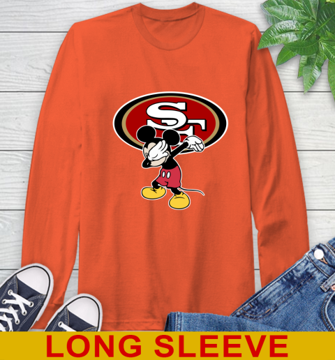 San Francisco 49ers NFL Football Dabbing Mickey Disney Sports Long Sleeve T-Shirt 5