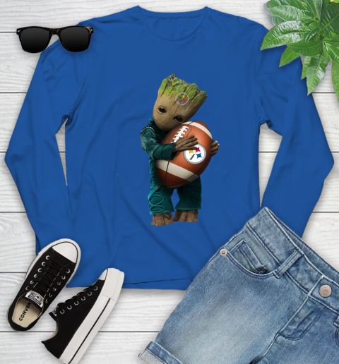 NFL Groot Guardians Of The Galaxy Football Sports Pittsburgh Steelers Youth Long Sleeve 9