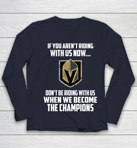 NHL Vegas Golden Knights Hockey We Become The Champions Youth Long Sleeve 2