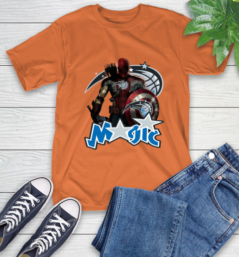 Philadelphia 76ers NBA Basketball Captain America Thor Spider Man Hawkeye Avengers T-Shirt 5