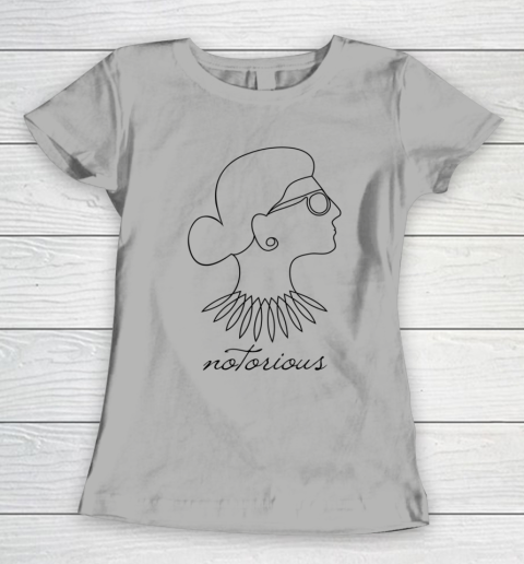 Notorious RBG Ruth Bader Ginsburg Profile Line Drawing Women's T-Shirt 8