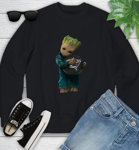 NHL Groot Guardians Of The Galaxy Hockey Sports Columbus Blue Jackets Youth Sweatshirt 2