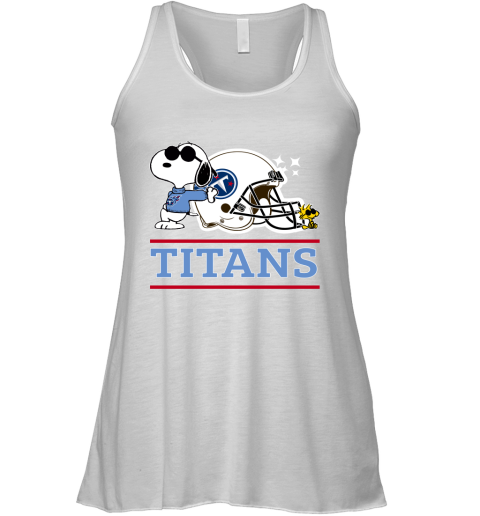 The Tennessee Titans Joe Cool And Woodstock Snoopy Mashup Racerback Tank