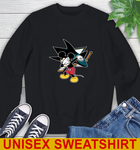 San Jose Sharks NHL Hockey Dabbing Mickey Disney Sports Sweatshirt 2