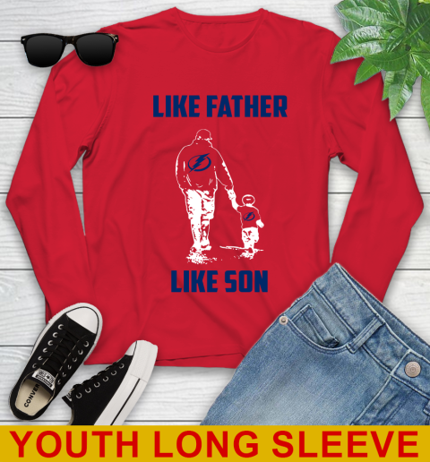 Tampa Bay Lightning NHL Hockey Like Father Like Son Sports Youth Long Sleeve 11