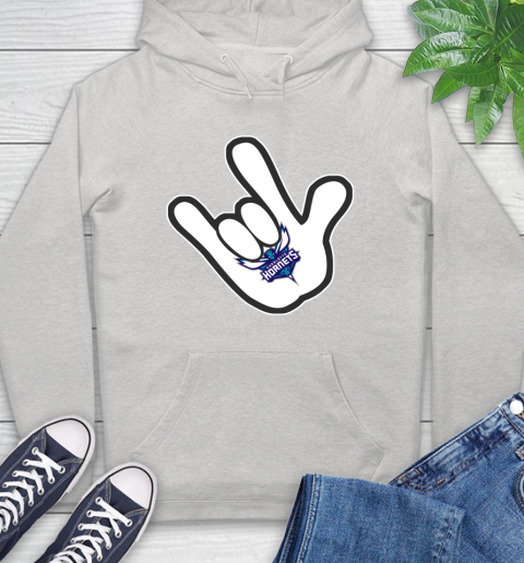 Charlotte Hornets NBA Basketball Mickey Rock Hand Disney Hoodie