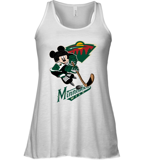 NHL Minnesota Wild Mickey Mouse Disney Hockey T Shirt 9lM2jYPHYNl flowy tank 32 95 151514 front white