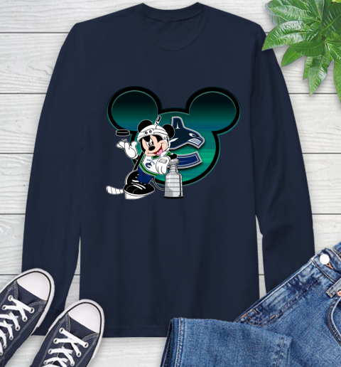 NHL Vancouver Canucks Stanley Cup Mickey Mouse Disney Hockey T Shirt Long Sleeve T-Shirt 4