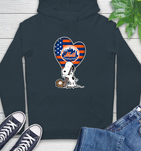 New York Mets MLB Baseball The Peanuts Movie Adorable Snoopy Hoodie 7
