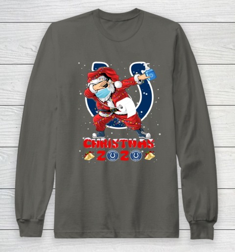 Indianapolis Colts Funny Santa Claus Dabbing Christmas 2020 NFL Long Sleeve T-Shirt 5