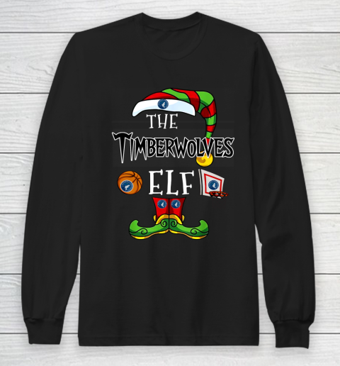 Minnesota Timberwolves Christmas ELF Funny NBA Long Sleeve T-Shirt