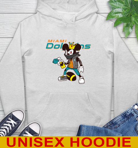 Miami Dolphins NFL Football Mickey Peace Sign Sports Hoodie
