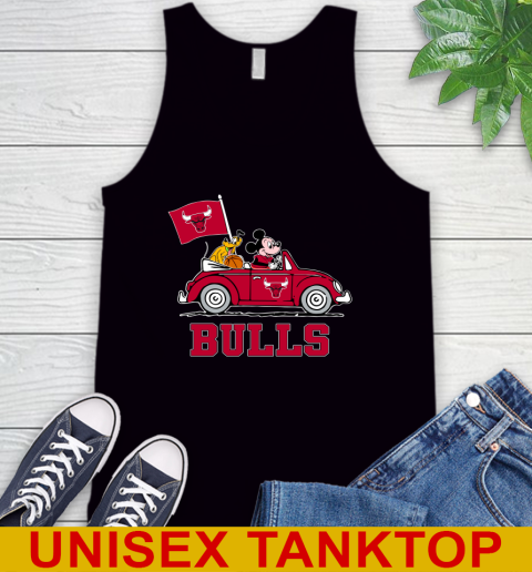 NBA Basketball Chicago Bulls Pluto Mickey Driving Disney Shirt Tank Top 2
