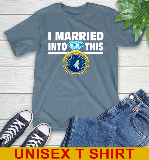Minnesota Timberwolves NBA Basketball I Married Into This My Team Sports T-Shirt 8