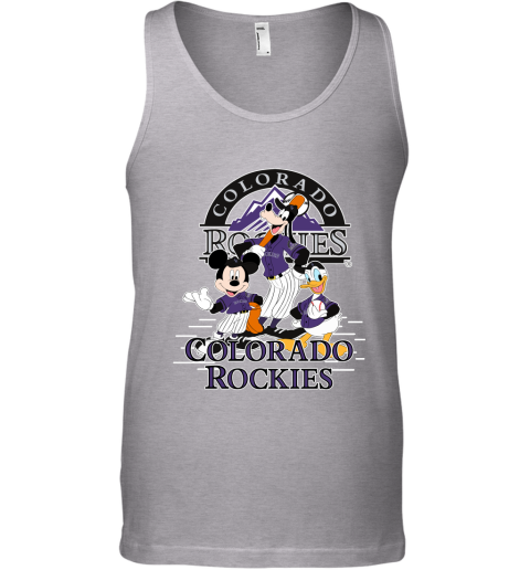 Colorado Rockies Mickey Donald And Goofy Baseball Tank Top