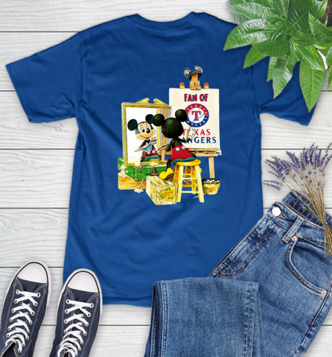 MLB Baseball Texas Rangers Mickey Drawing Shirt 91